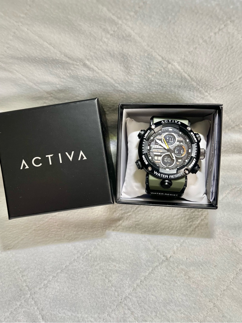 NEW! ACTIVA Men's Green and Black Sport Watch - Water Resistant